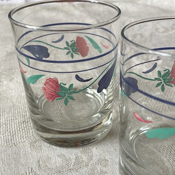 Lenox Poppies On Blue Drinking set of 3 Glasses - Picture 4 of 8